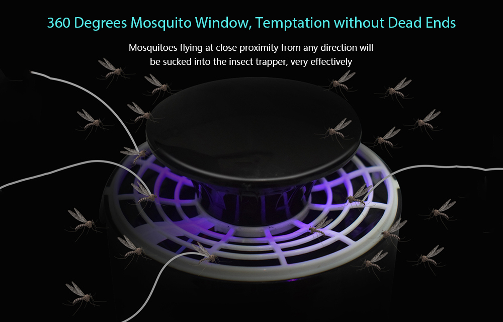 Smart USB Mosquito Killer Silent Lamp Trap Repeller Bug Insect Repellent for Household Car
