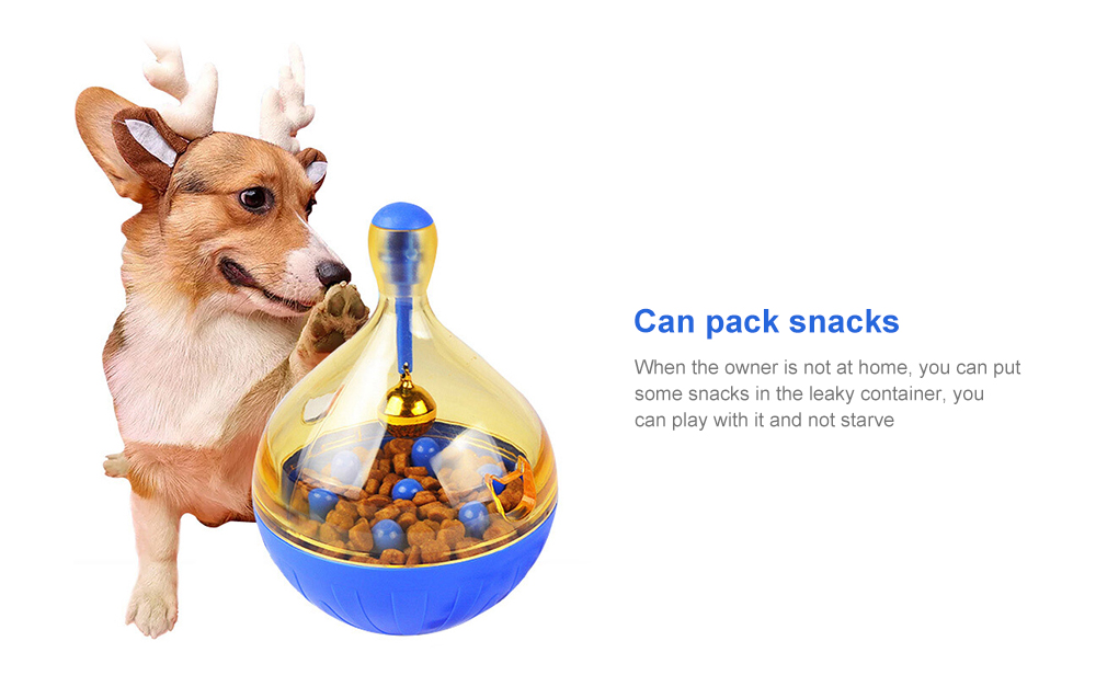 HanHanLeYuan Pet Educational Dog Training Interactive Toys Tumbler Leaking Food Ball