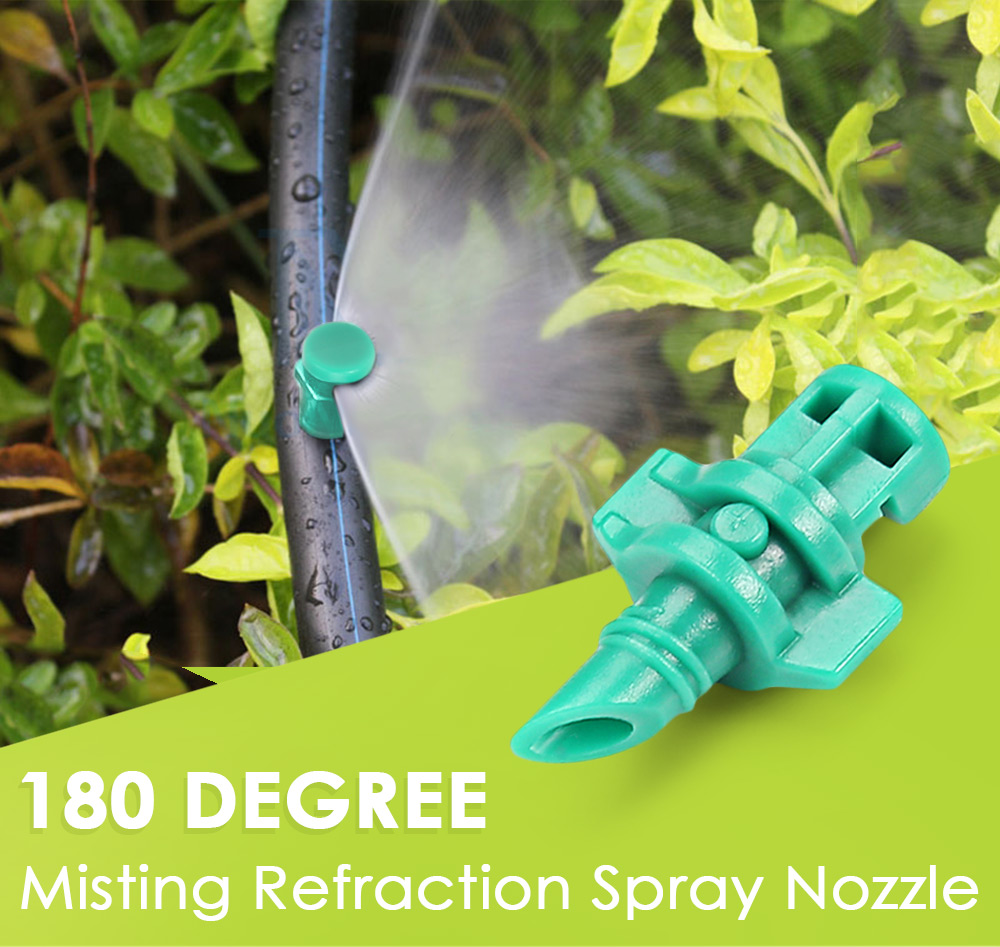50pcs 180 Degree Misting Refraction Spray Nozzle Garden Irrigation Tool