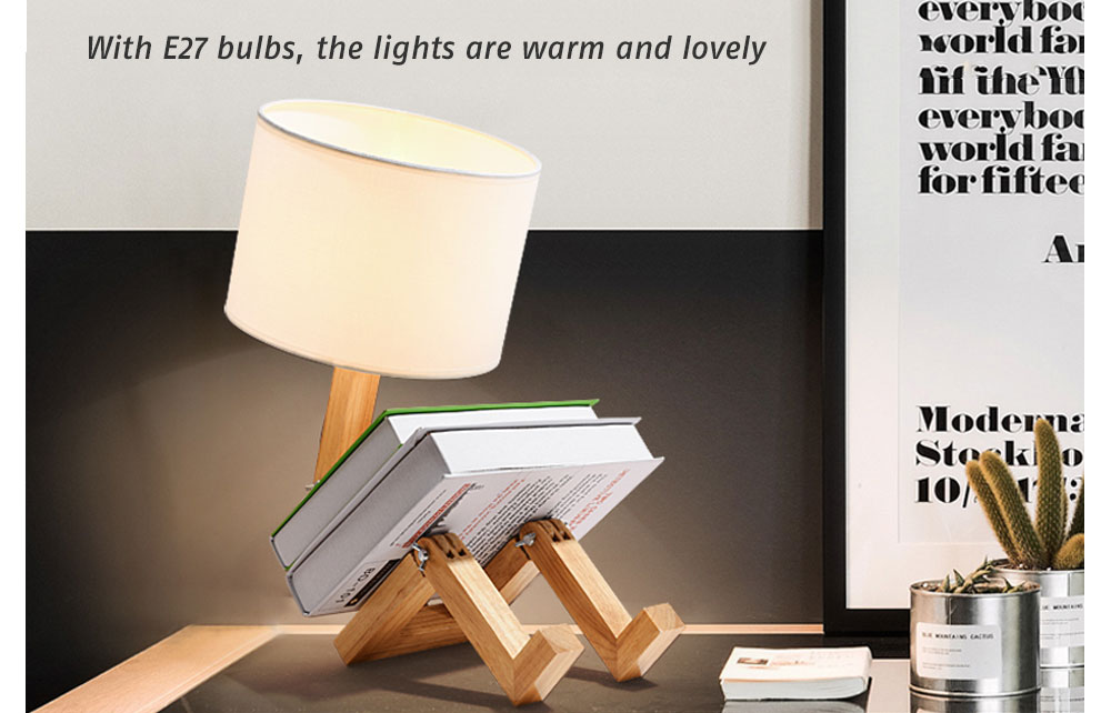 Living Room Study Bedroom Simple Modern Personality Wood Table Lamp