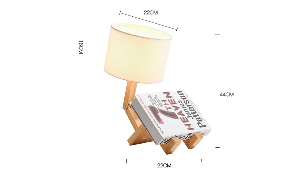 Living Room Study Bedroom Simple Modern Personality Wood Table Lamp