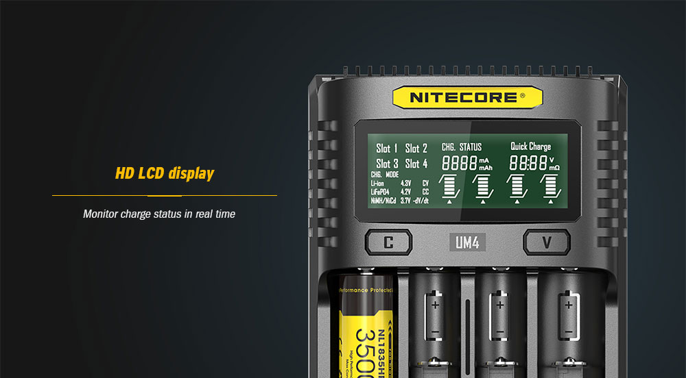 NITECORE UM4 Intelligent USB Four-slot Battery Charger