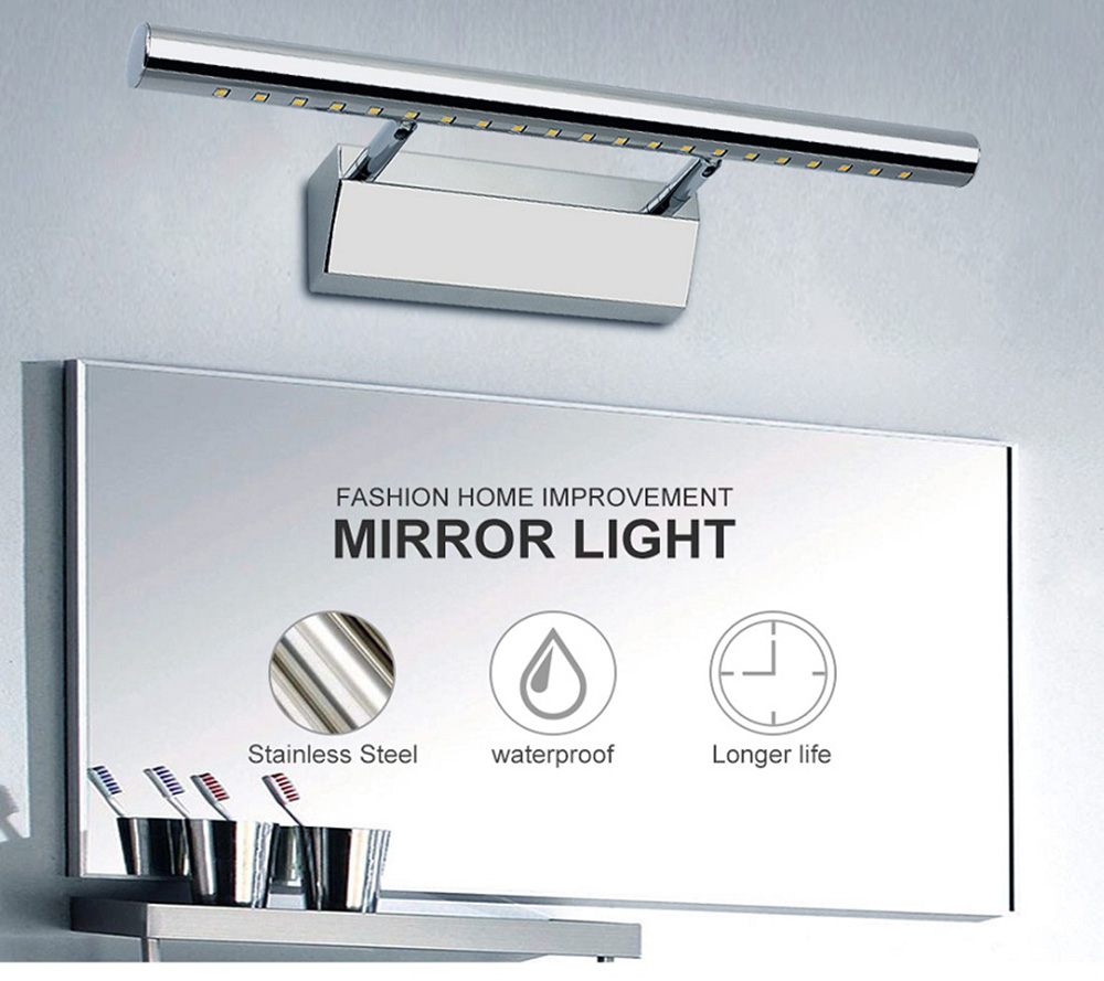 LED Stainless Steel Multi-purpose Mirror Bathroom Light