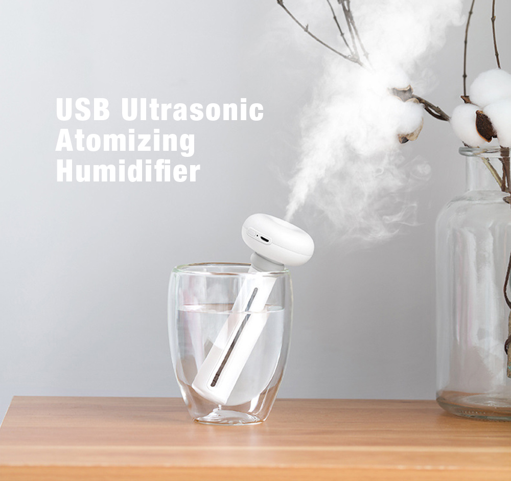 USB Mini Ultrasonic Atomizing Waterless Humidifier for Home Office