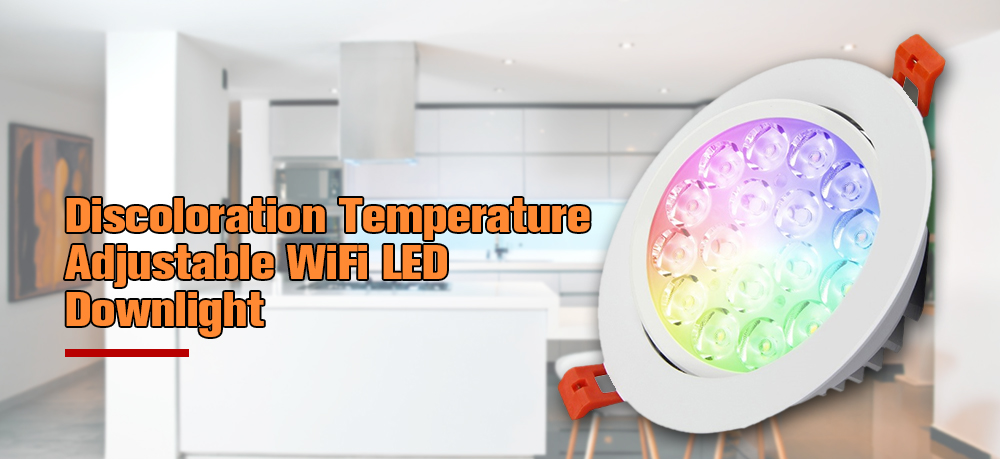 MiLight FUT062 Discoloration Temperature Adjustable WiFi LED 9W Embedded AC85 - 265V Downlight