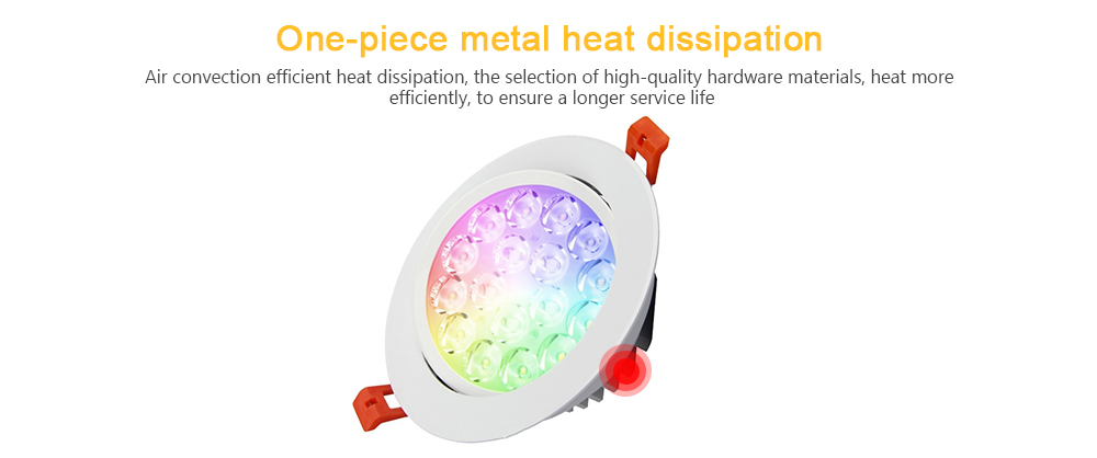 MiLight FUT062 Discoloration Temperature Adjustable WiFi LED 9W Embedded AC85 - 265V Downlight