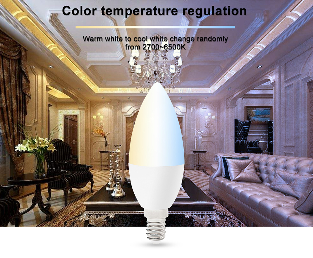 GLEDOPTO ZigBee 4W LED Candle Light Dual White Color Bulb