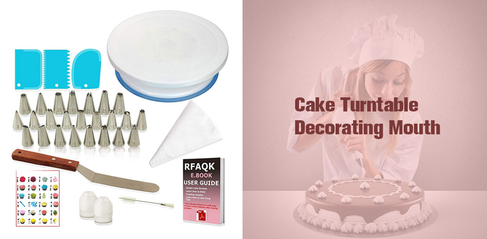 Multifunctional Cake Turntable Decorating Mouth Set