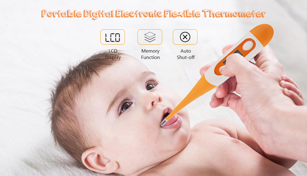Portable Digital Electronic Thermometer Flexible Temperature Measurement