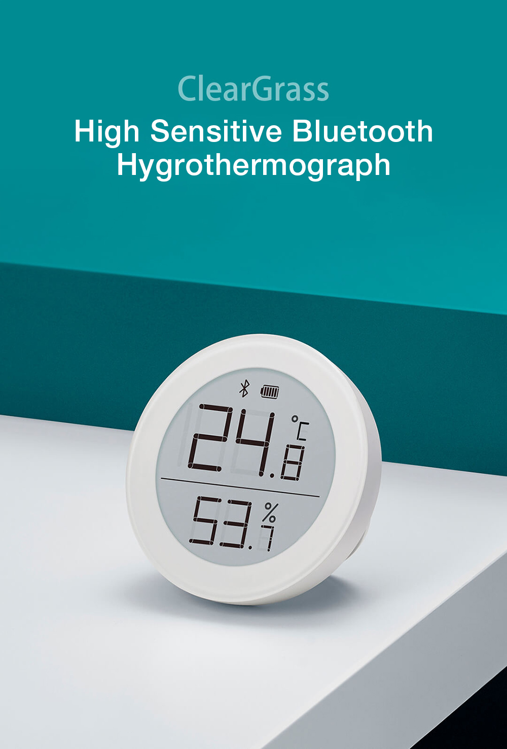Clear Grass Bluetooth Hygrothermograph High Sensitive Hygrometer Thermometer