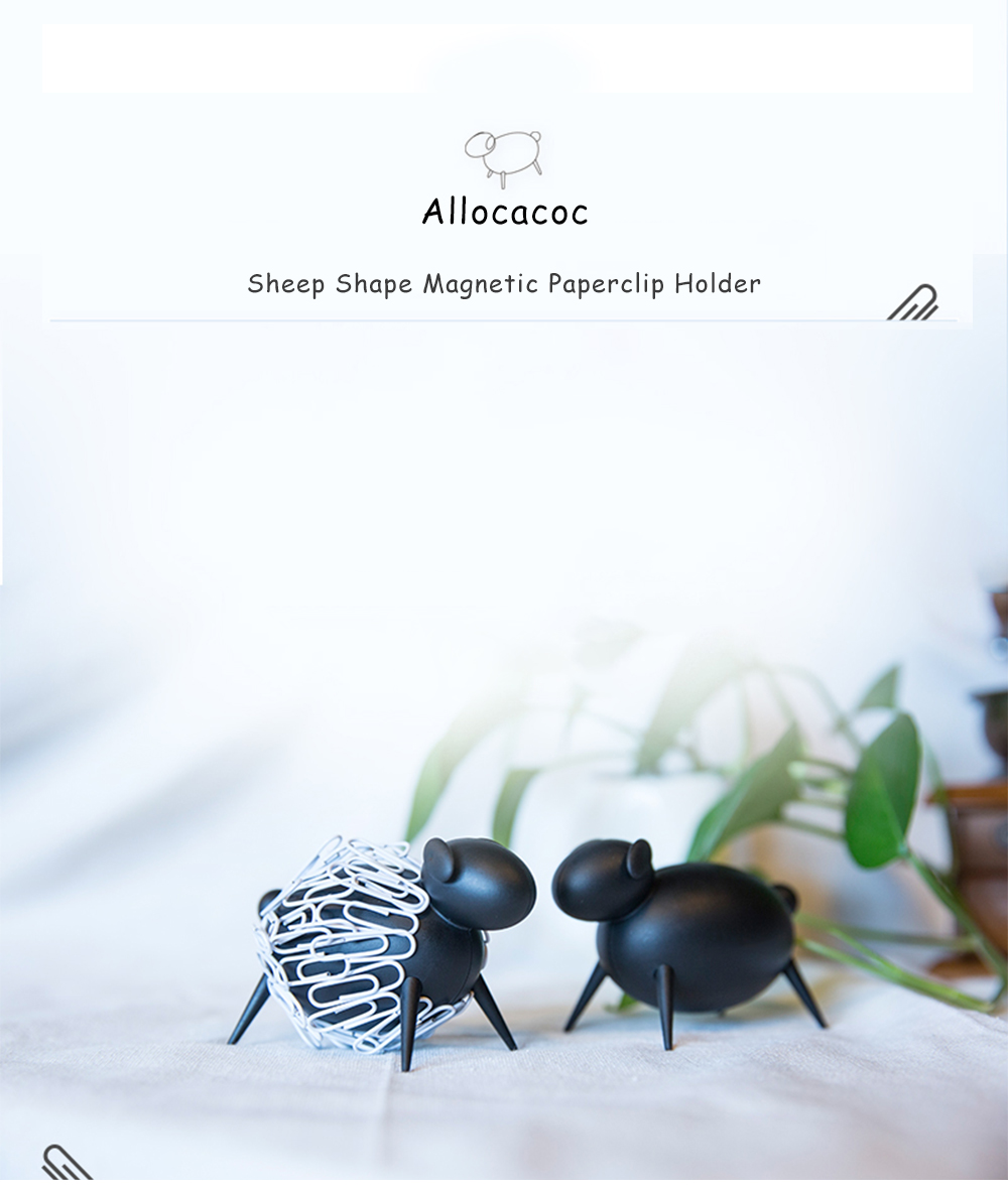 Allocacoc Sheep Shape Magnetic Paperclip Holder Storage Rack
