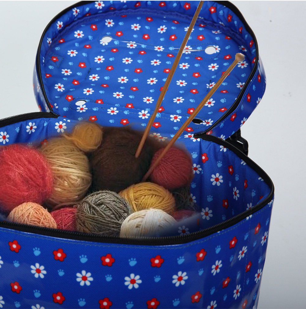 Cylinder Shape Knitting Woolen Yarn Bag Kit