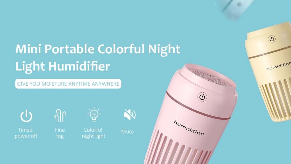 JRS - 22 Mini Portable Colorful Night Light Humidifier