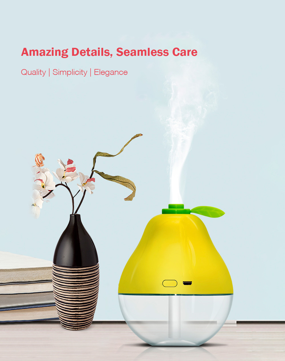USB Humidifier Mini Portable Air Purifier for Office Vehicle