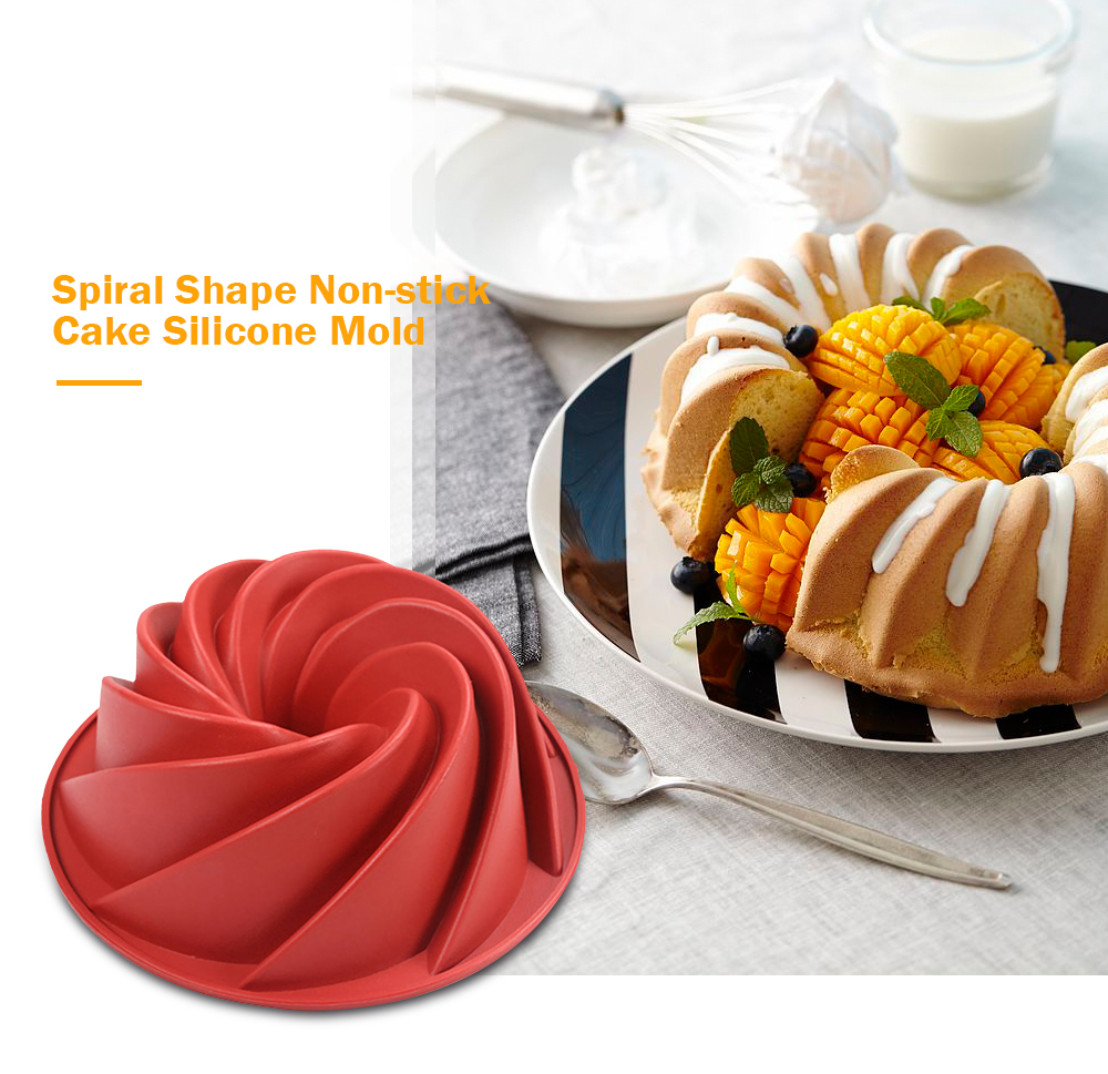 Spiral Shape Non-stick Cake Silicone Mold
