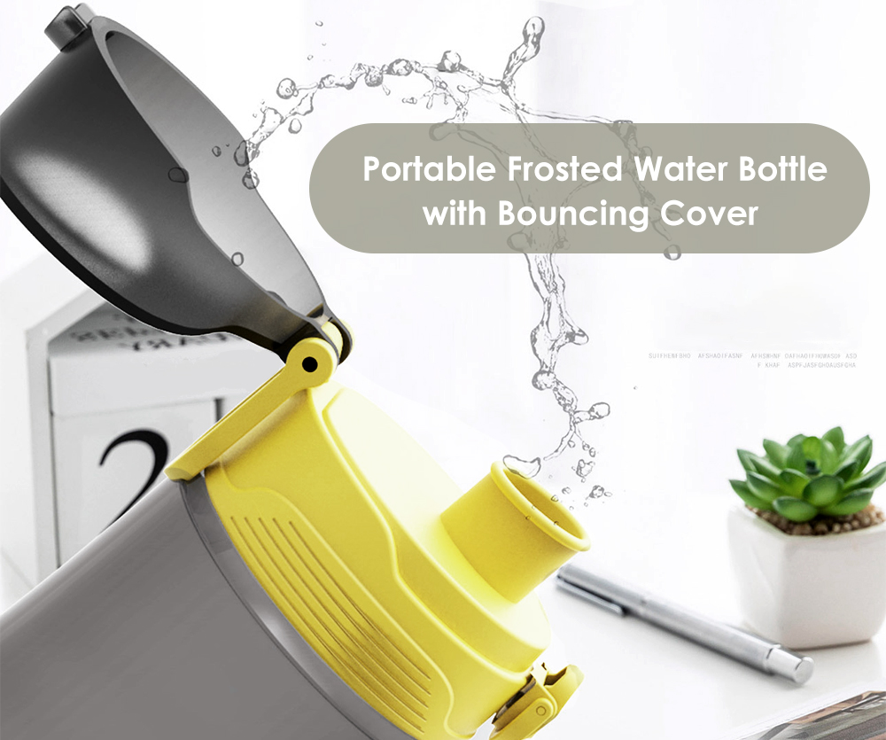 Portable Frosted Water Bottle with Bouncing Cover