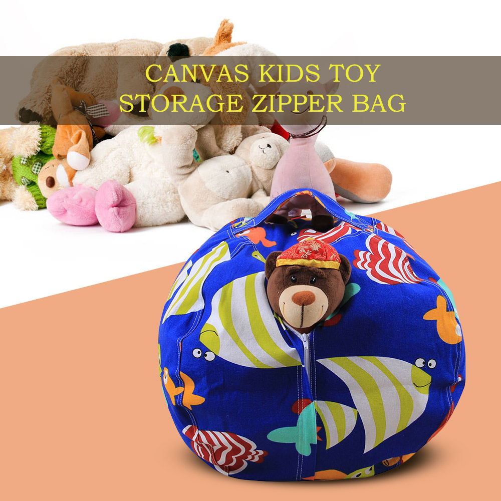 Canvas Kids Toy Storage Zipper Bag