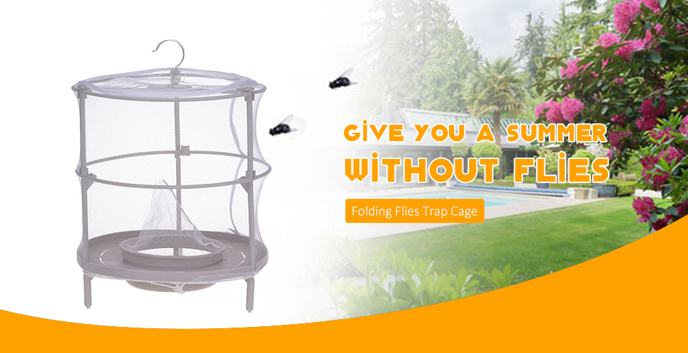 Folding Flies Trap Cage Flycatcher Non-toxic