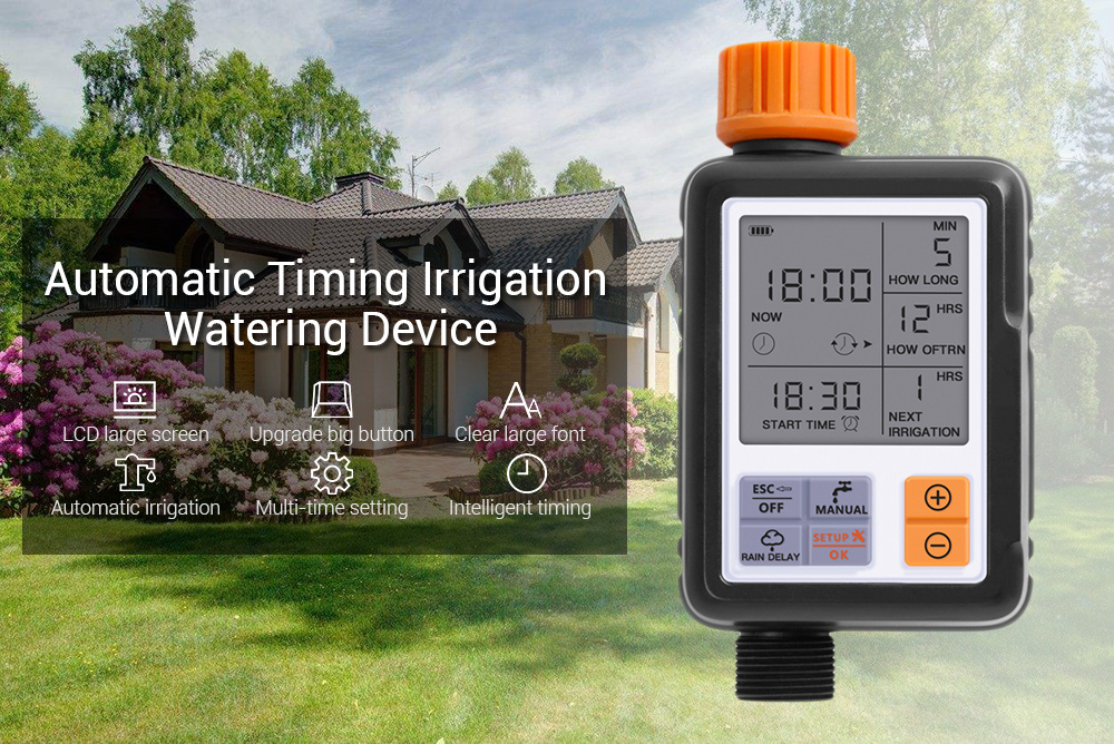 Outdoor Gardening Large Screen Automatic Timing Irrigation Watering Device