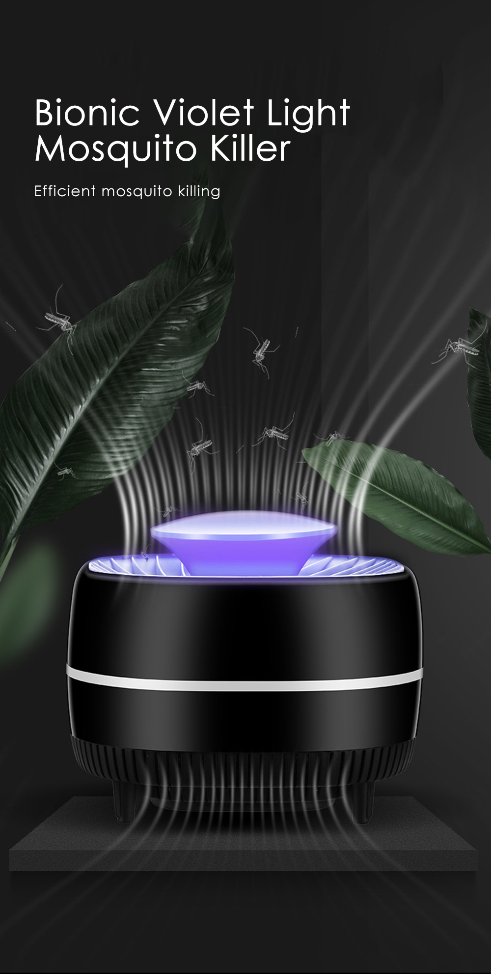 USB Powered Safe Bionic Violet Light Mosquito Killer