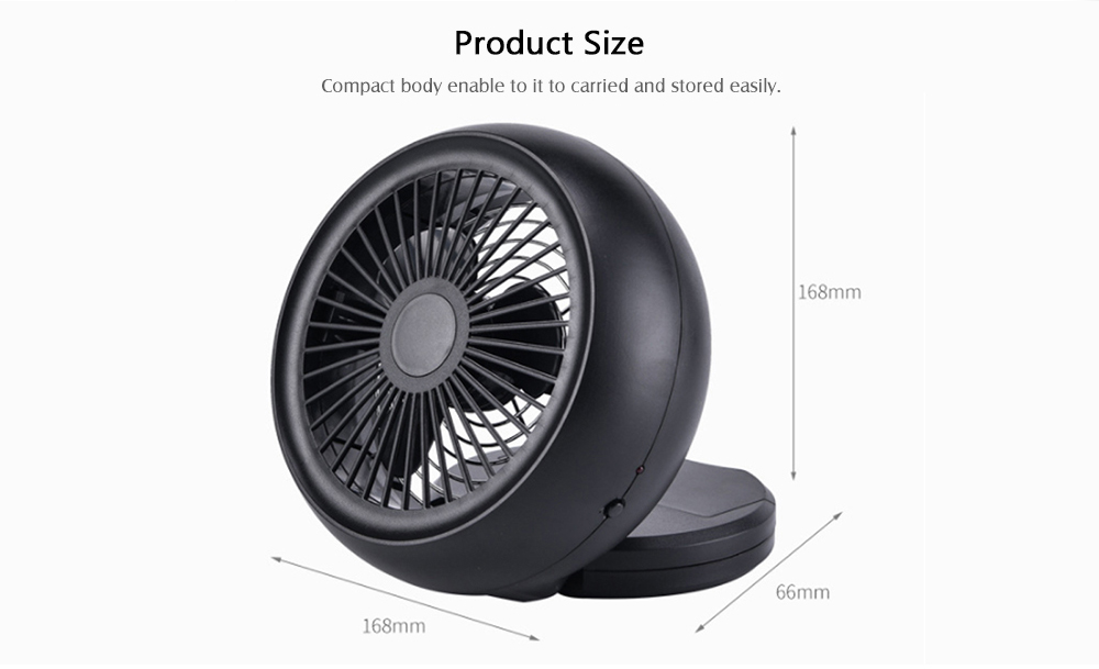Mini Snail Fan USB Battery Power Supply Low Noise Adjustable Angle