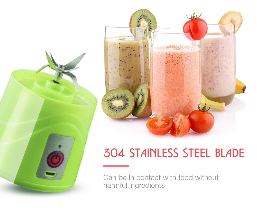 6-leaf Blade Electric Portable Juicer Cup Fruit Vegetable Juice Mixer