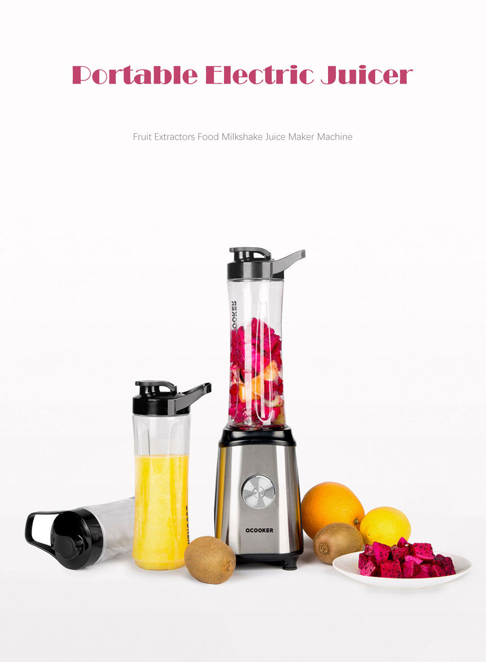 Portable Electric Juicer Blender Fruit Extractors Food Milkshake Juice Maker Machine
