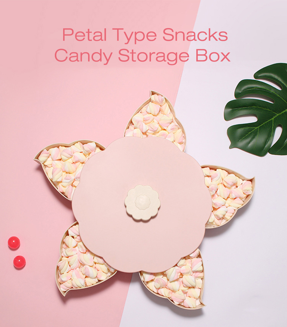 Petal Type Five-grid Snacks Candy Dried Fruits Nuts Storage Box