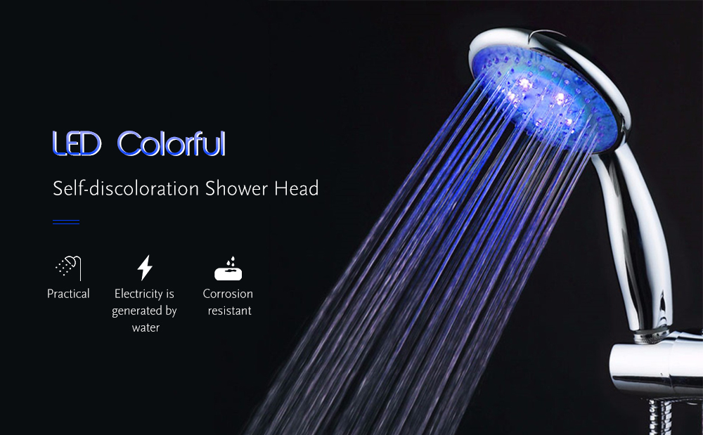 LED Colorful Self-discoloration Shower Head