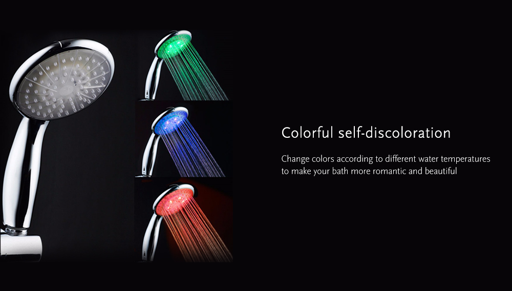 LED Colorful Self-discoloration Shower Head