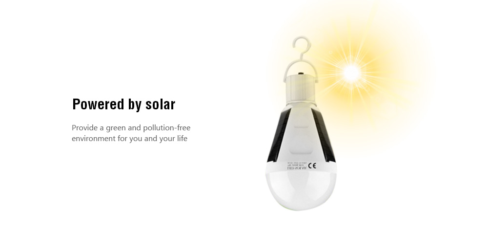 LED Solar Portable Hook Emergency Light Bulb