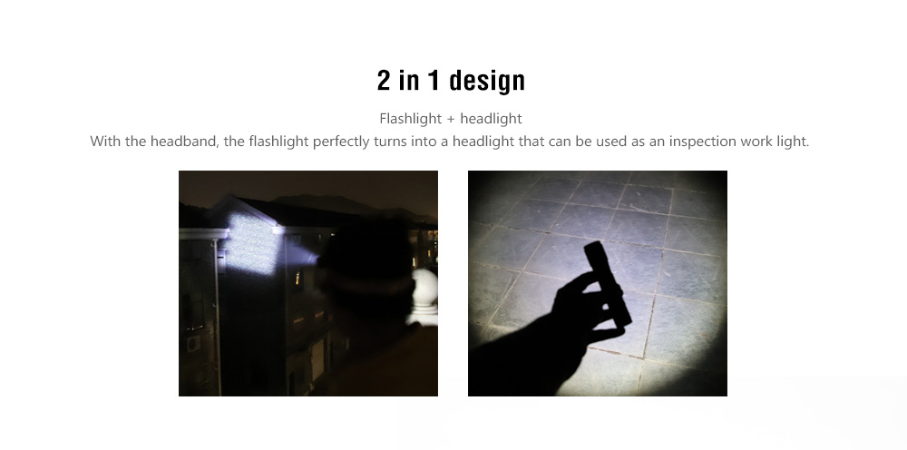 YUPARD T6 LED Glare Headlight USB Rechargeable Flashlight