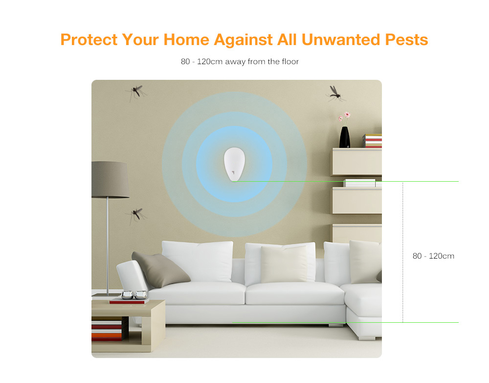 Ultrasonic Electronic Pest Killer Repels Mice / Bed Bugs / Mosquitoes / Spiders for Home Office