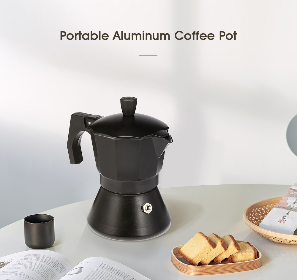 Portable Aluminum Moka Coffee Pot
