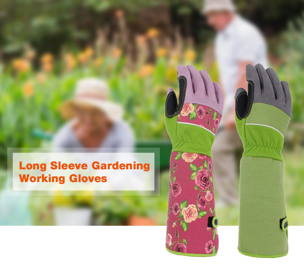 Long Sleeve Gardening Working Gloves Forearm Protection for Gardener