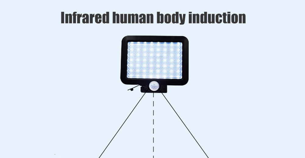 14W Split Light Control Infrared Human Body Induction Solar Wall Light