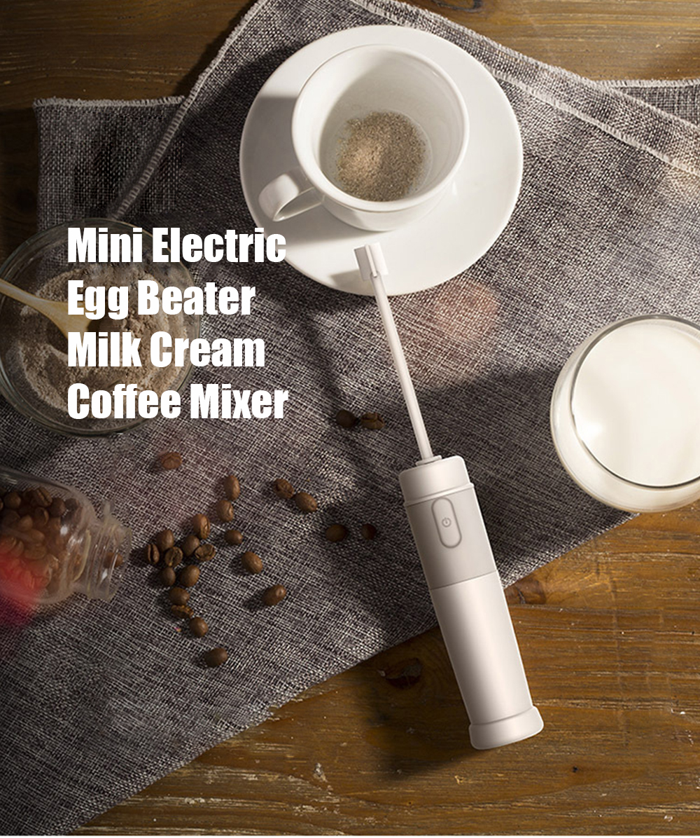 Deerma Mini Electric Egg Beater Milk Cream Coffee Mixer