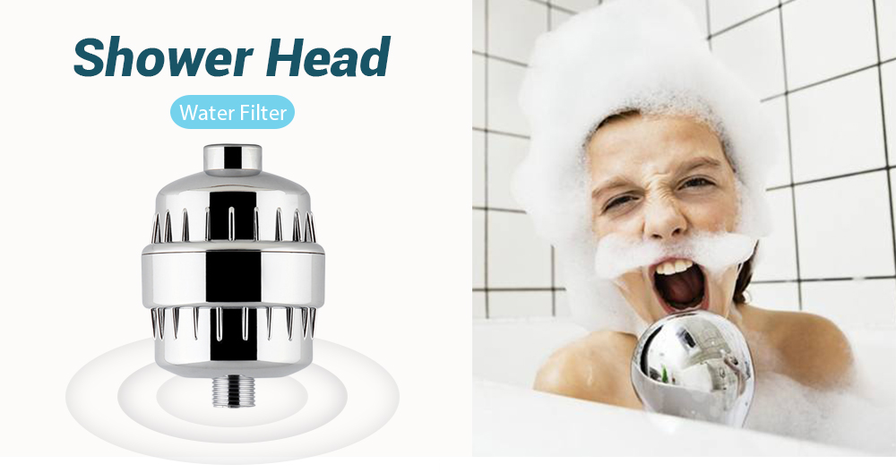 Shower Head Water Purifier Filter Activated Carbon Multiple Barriers Bathroom