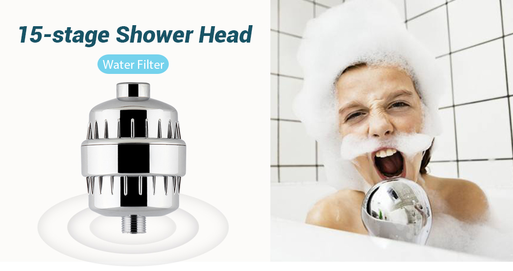 15-stage Shower Head Water Purifier Filter Replacement Cartridge Activated Carbon Bathroom