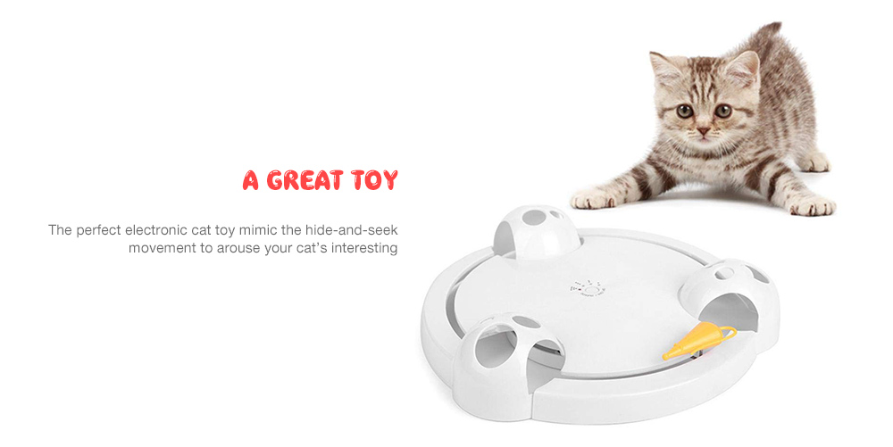 Funny Cat Toy Electric Cat Catching Mouse Tray