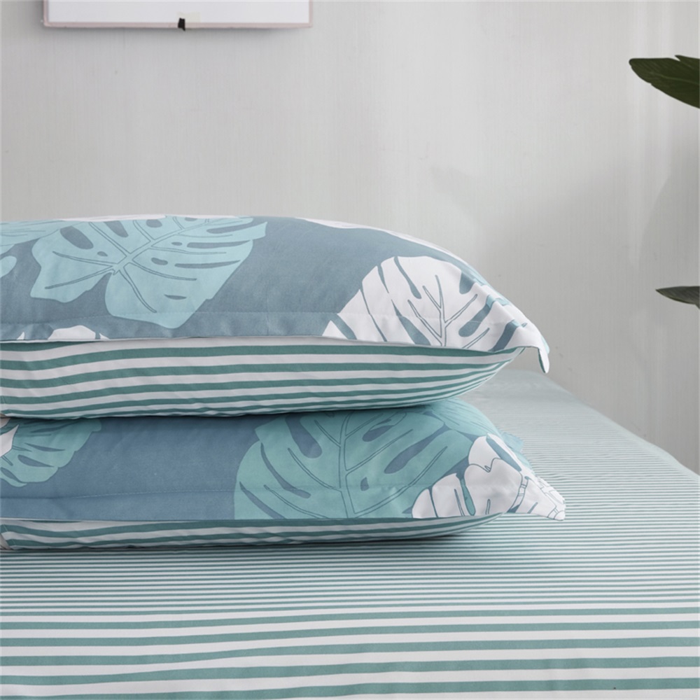 OMONNES Four Sets of Small Fresh Simple Sheets Quilt of Banana Leaves